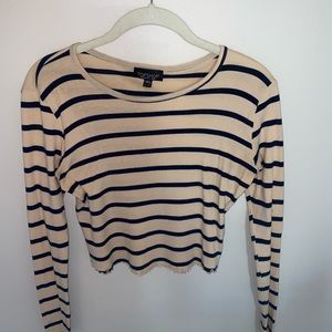 Topshop long sleeve stripped tee